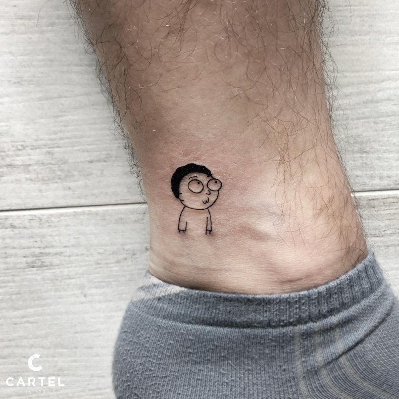Для хлопців чорно-білі мінімалізм, фото - Тату салон Cartel Tattoo