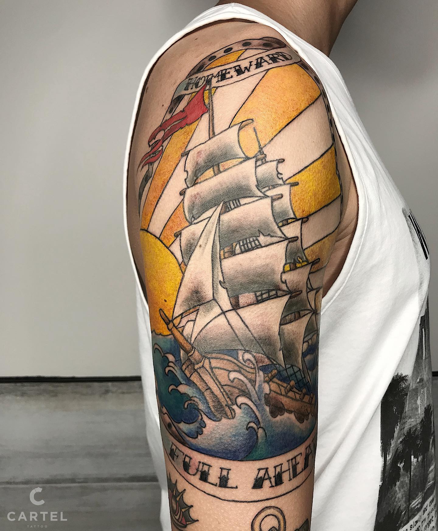 Для хлопців на руці рукав, фото - Тату салон Cartel Tattoo
