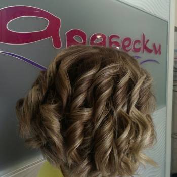 укладка волос, женская прическа