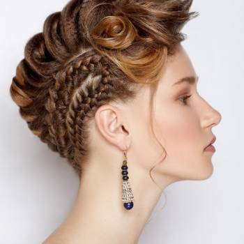 Вечерняя укладка с элементами плетения от Натальи Мамон