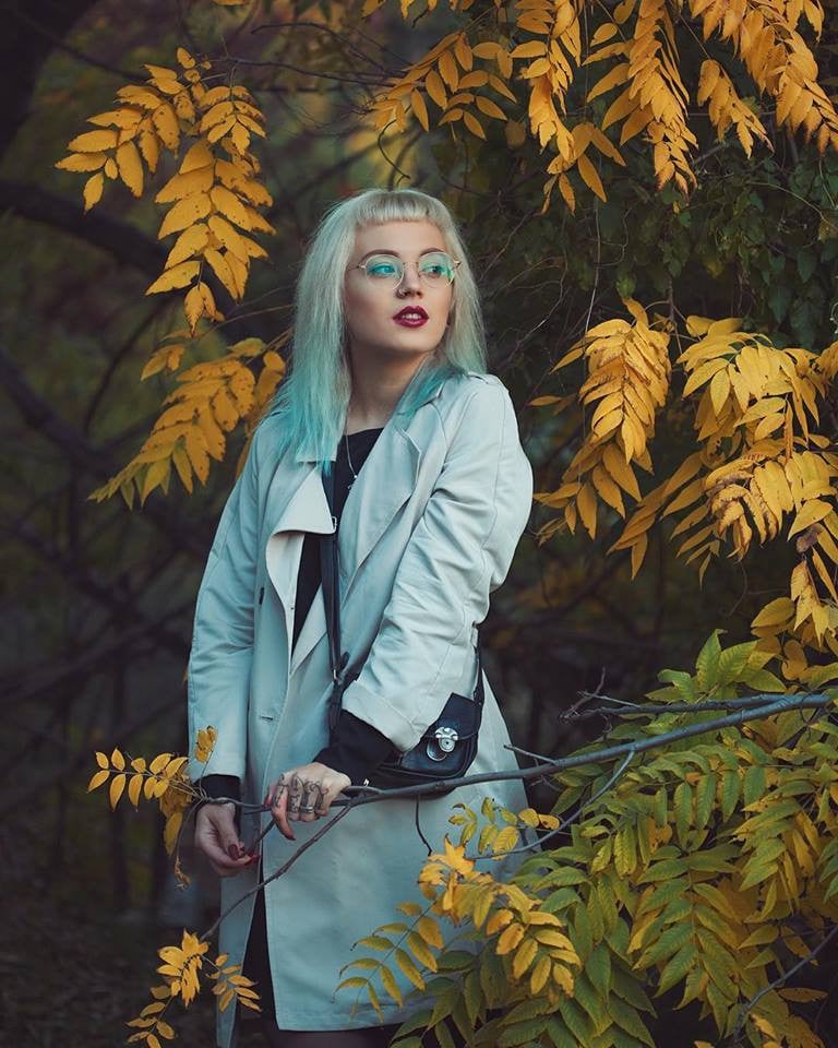 Осіння фотосесія на природі стильна, фото - Фотограф Ева Литвак