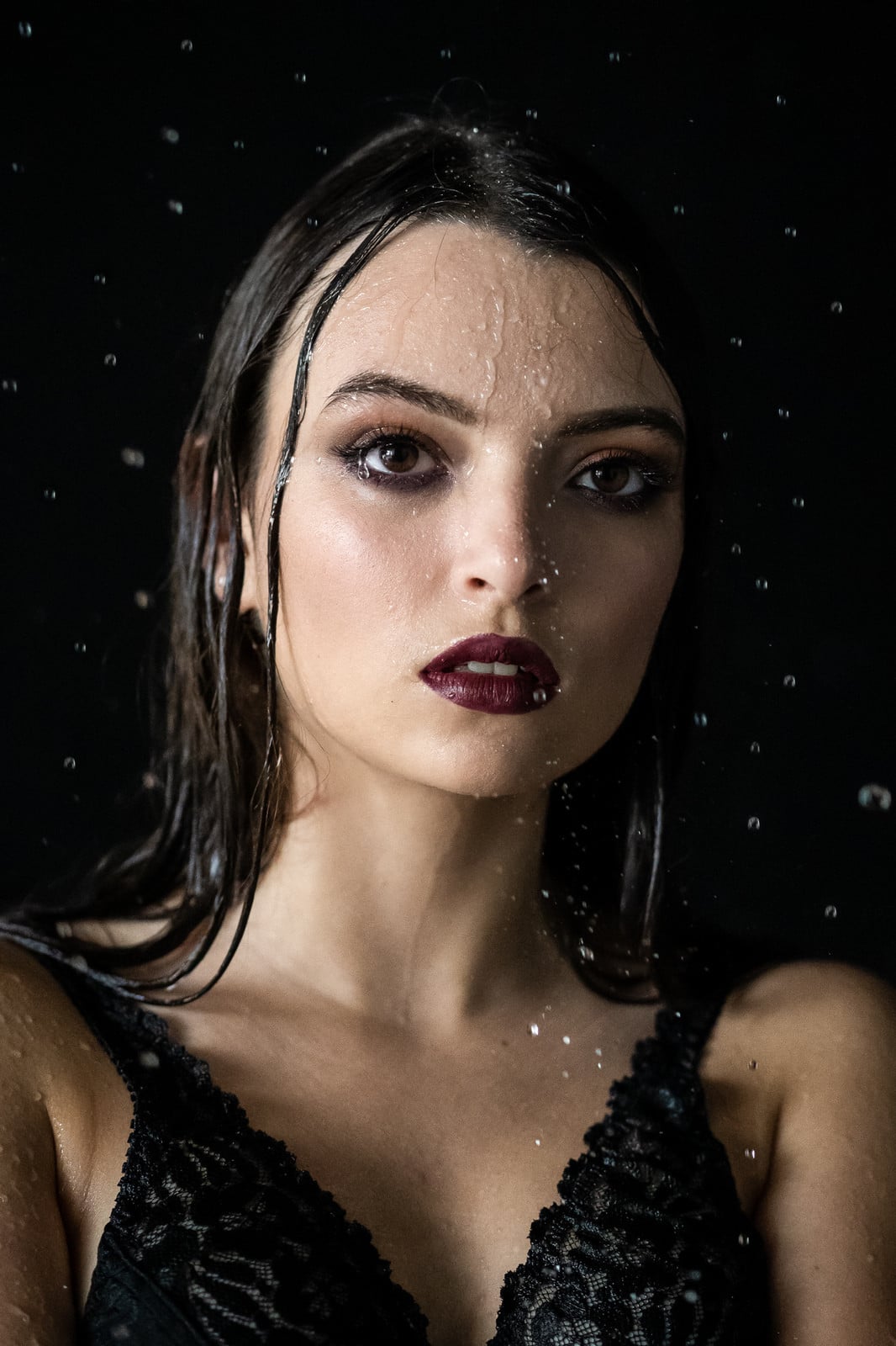 Портретна фотосесія з мокрим волоссям аква, фото - Візажист Ирина Чудакова