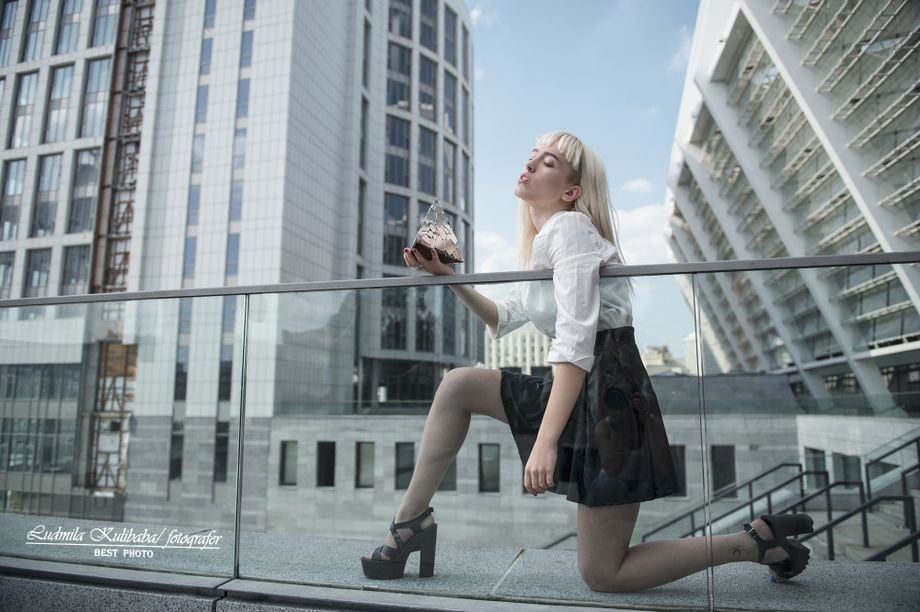 Стильна фотосесія портретна на даху, фото -  Людмила Кулибаба