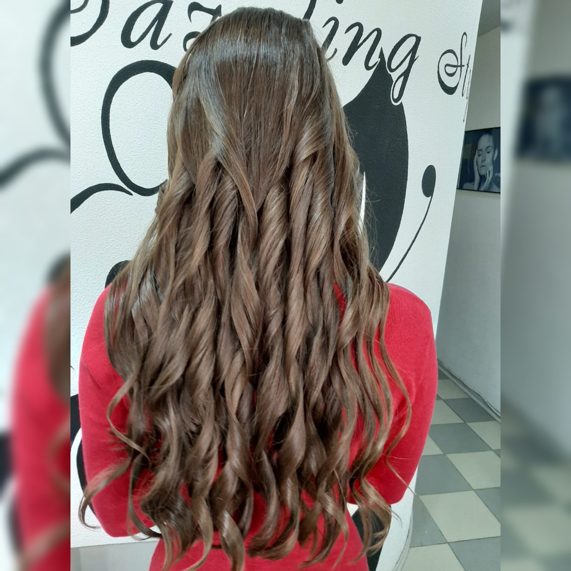 Укладка на длинные волосы русый цвет волос, фото - Студия красоты Dazzling Style