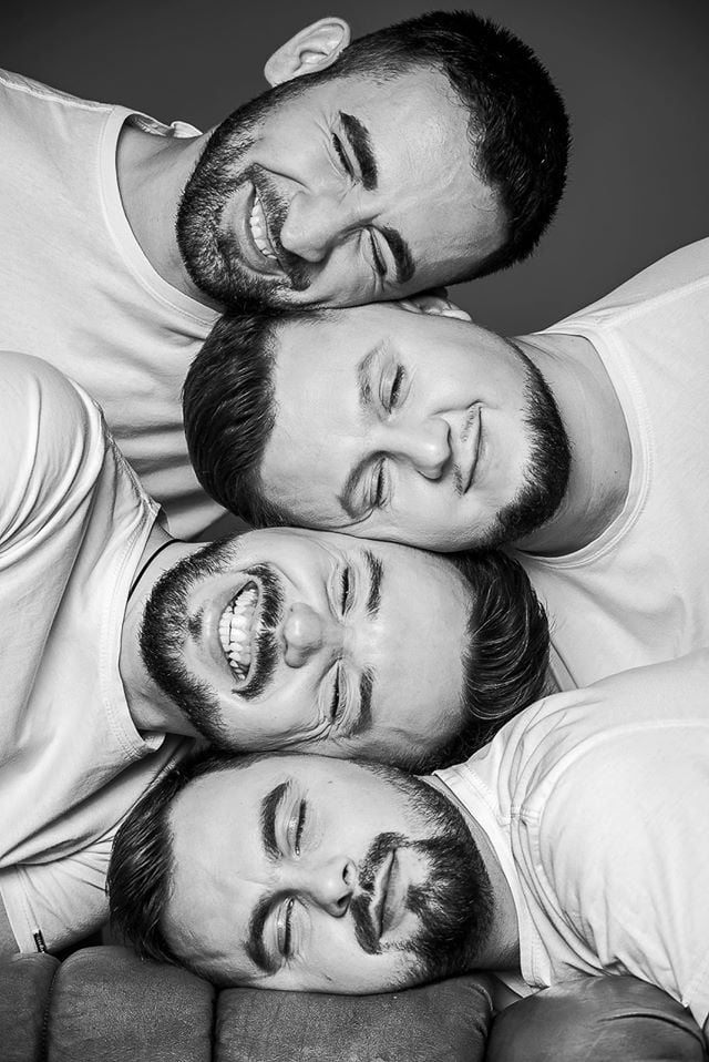Чоловіча фотосесія чб з друзями, фото - Фотограф Роман Рифяк