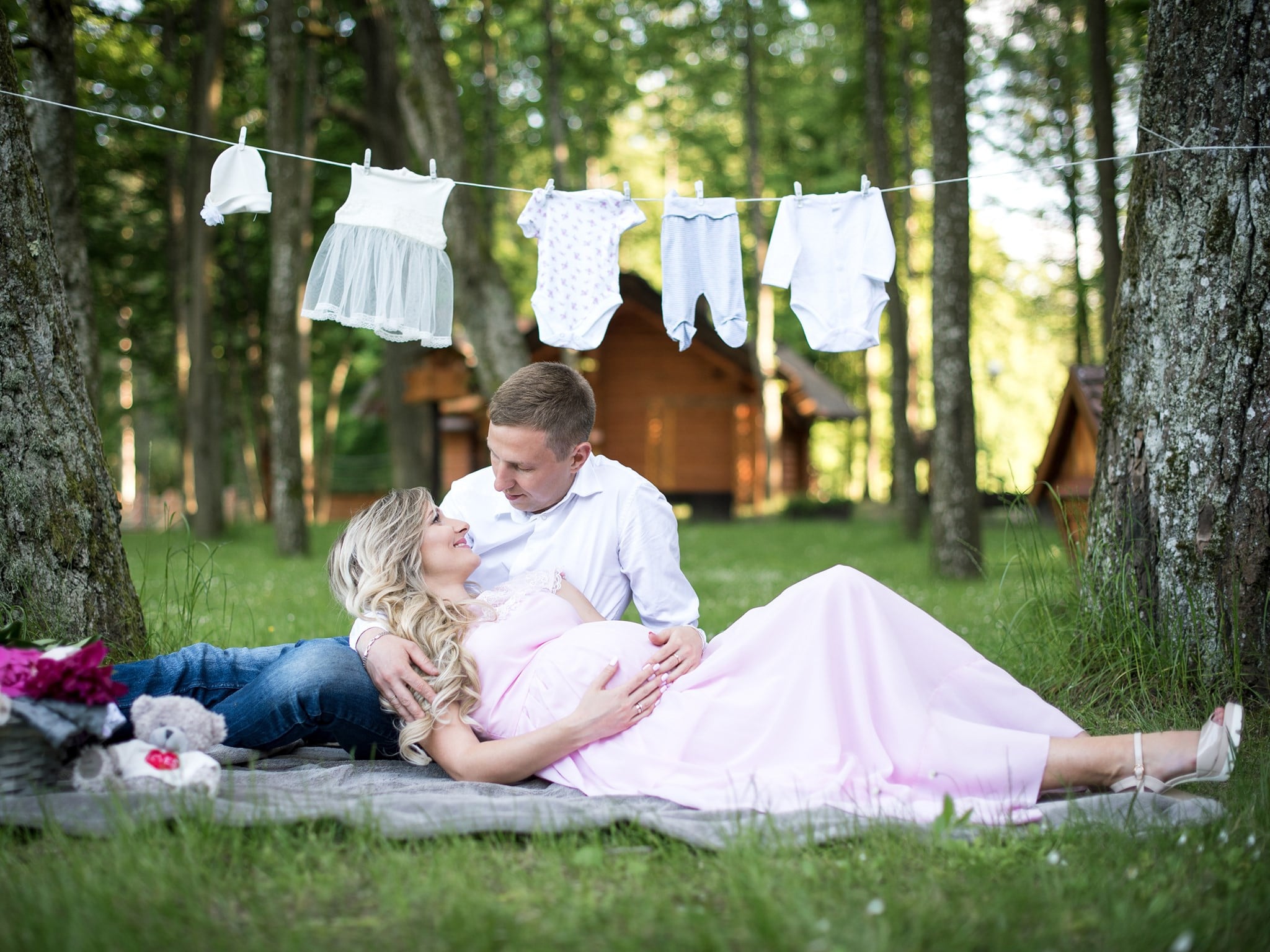 Фотосесія вагітності на природі пари, фото - Фотограф Ольга Гаврилів
