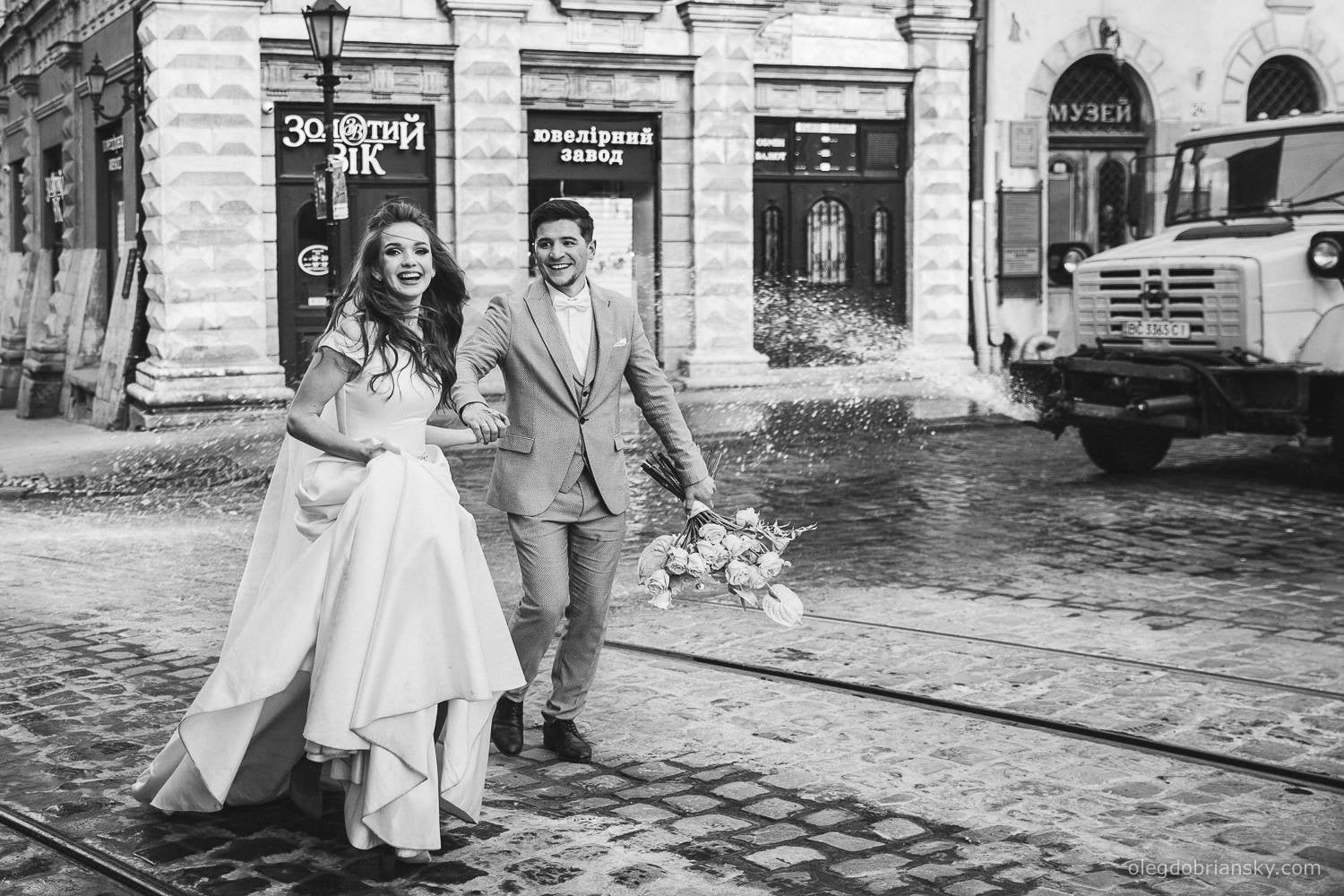 Фотосесія пари весільна чб, фото - Фотограф Олег Добрянський