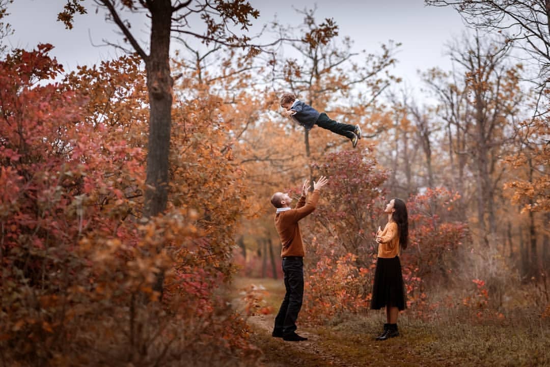Осіння фотосесія сімейна на природі, фото - Фотограф Александр Важницкий