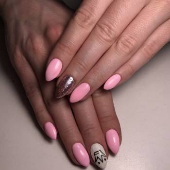 • комбинированный маникюр • гелевое моделирование • идеа