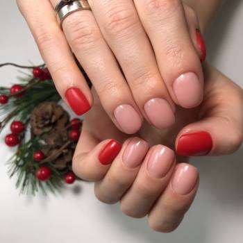 • комбинированный маникюр • выравнивание и укрепление ногт