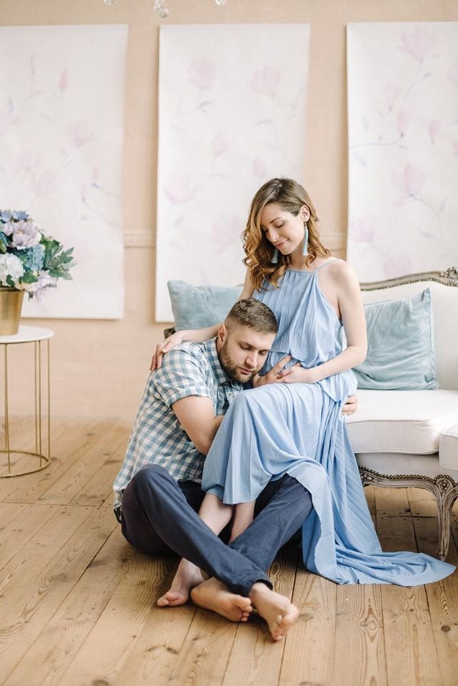 Фотосесія вагітності пари вдома, фото - Фотограф Алиса Клишевская
