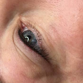 Перманентный макияж межресничного пространства сразу после п