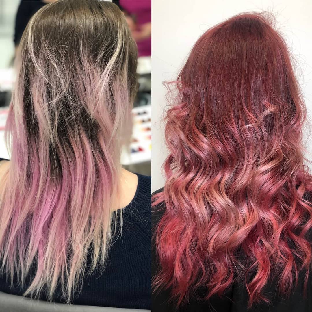 Фарбування сомбре блонд полуничний, фото - Перукар Римма Дергунова