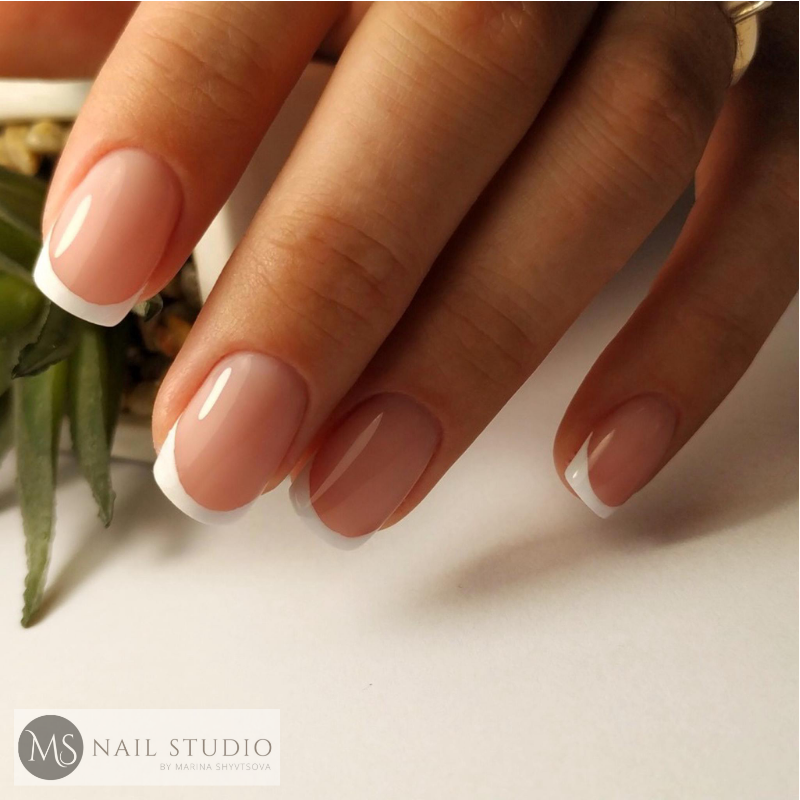 Французький манікюр гарний діловий, фото - Нігтьова студія MS Nail Studio by Marina Shyvtsova