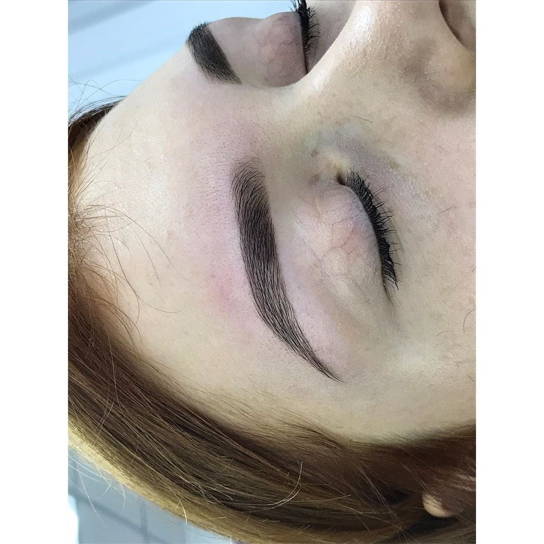 Перманент бровей татуаж пудровое напыление, фото - Бровист Мария