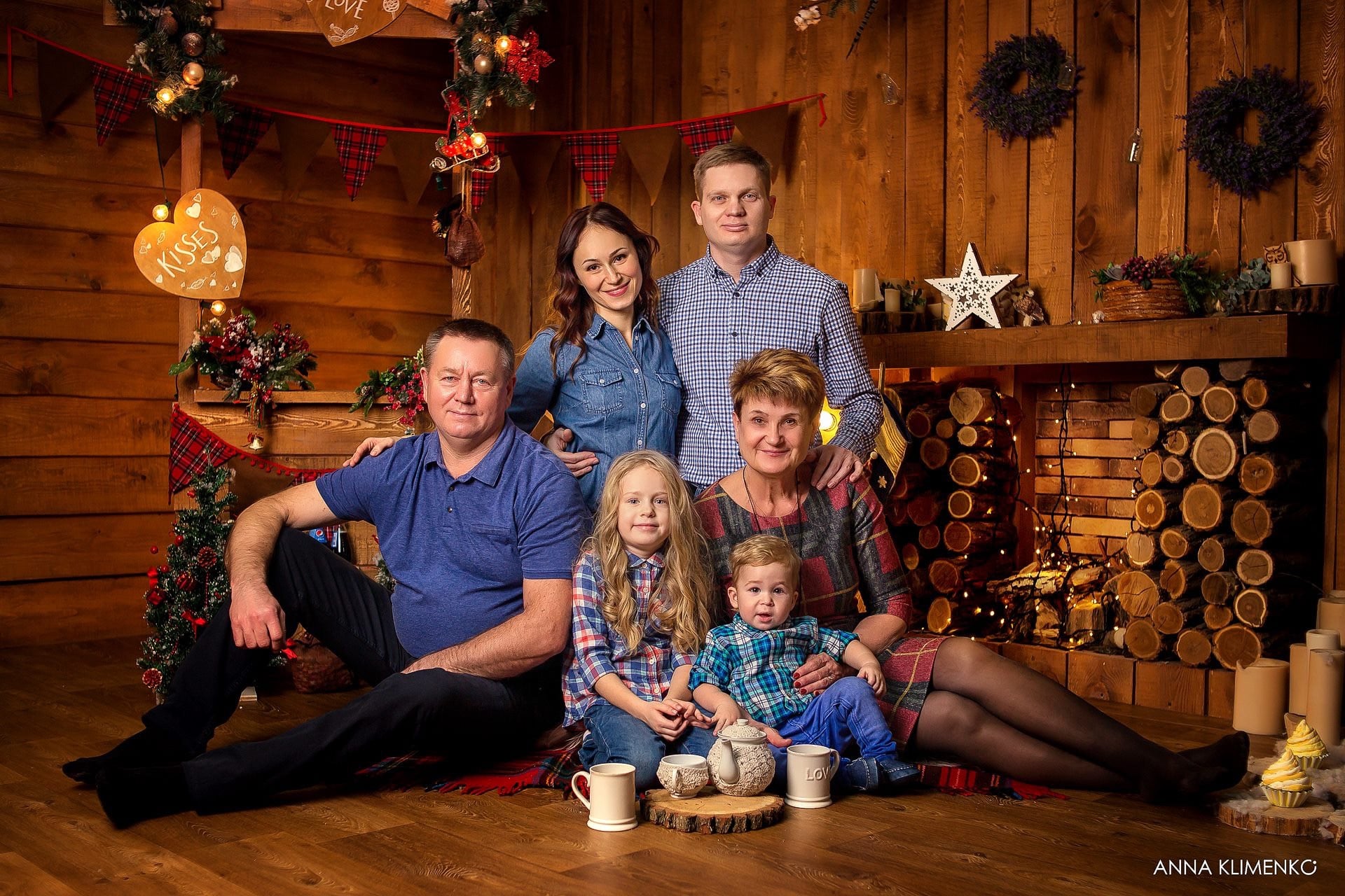 Новорічна фотосесія сімейна у студії, фото - Фотограф Анна Клименко