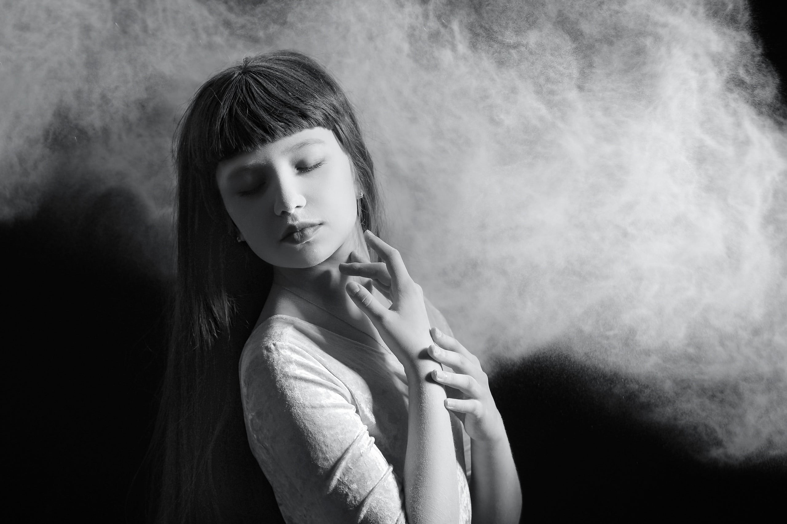 Фотосесія у студії чб портретна, фото - Фотограф Елена Гриценко