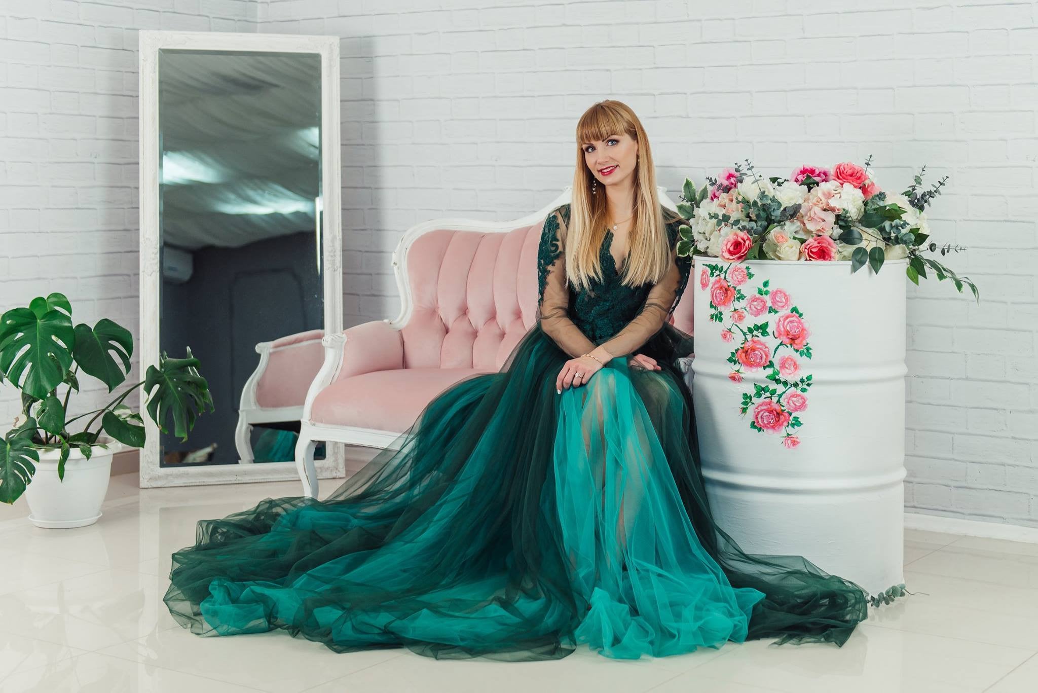 Фотосесія у студії стильна сукні, фото - Фотограф Екатерина Белозерцева