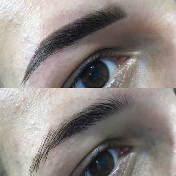 Пудровые брови 