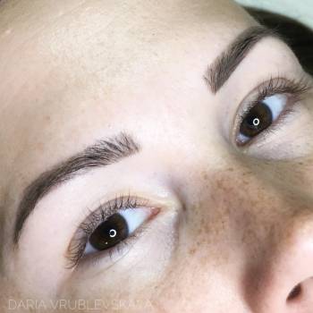 Пудровые брови.Зажившие.Перед коррекцией.