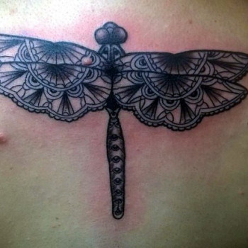 Тату комаха бабка, фото - Тату майстер Владимир