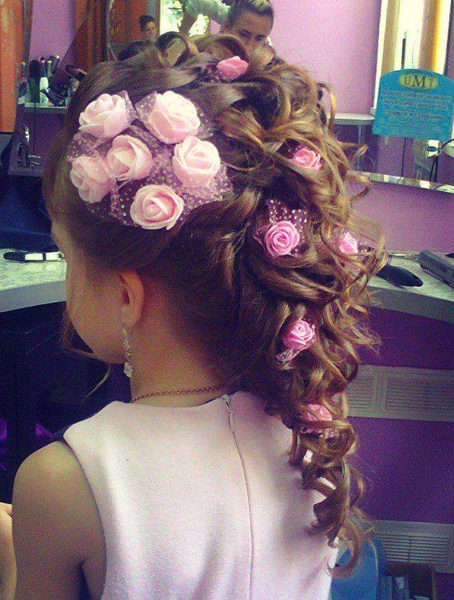 Укладка волос локоны кудрявые волосы, фото -  Сімейна перукарня