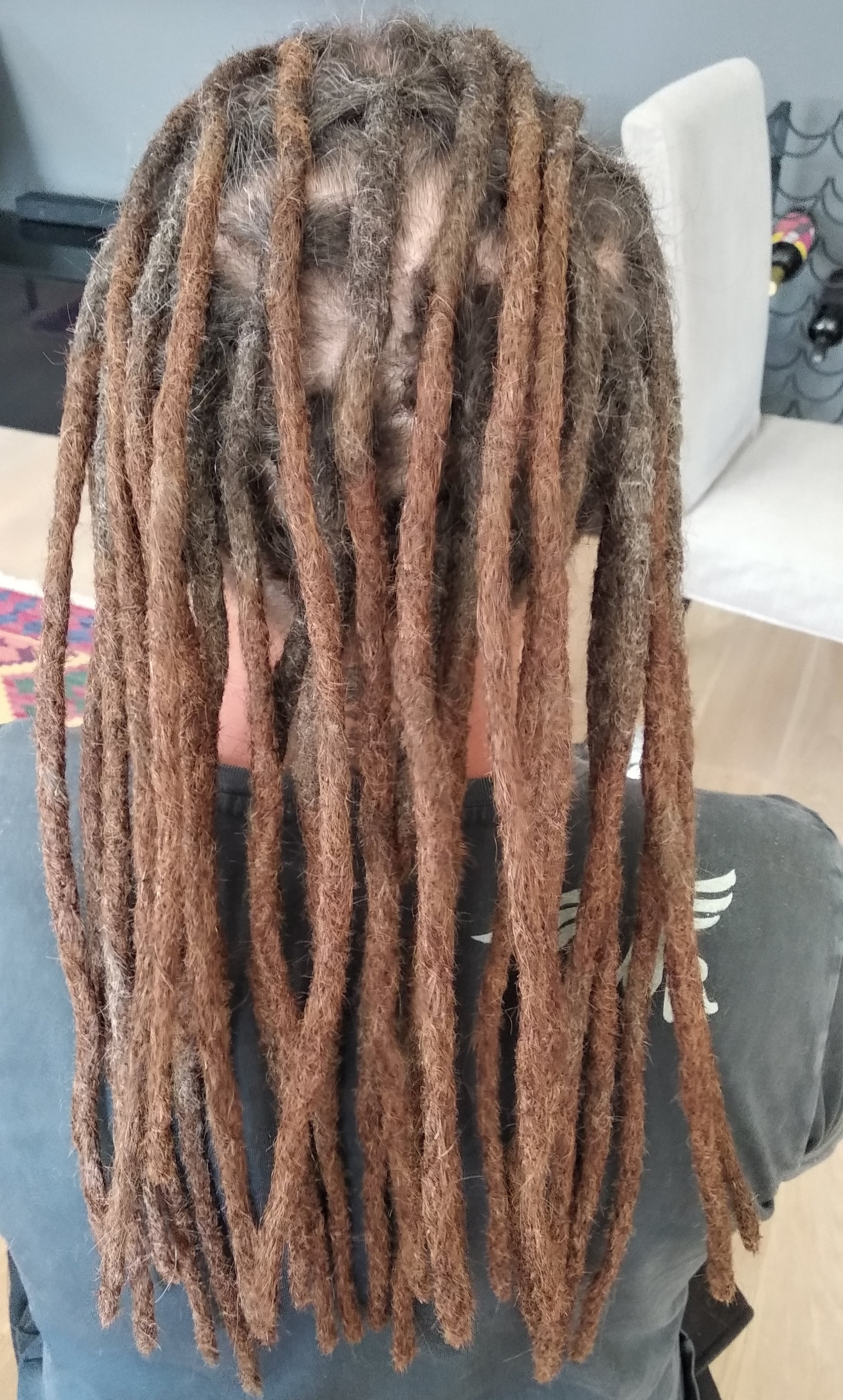 Удлинение натуральных дредов натуральными волосами., фото - Парикмахер Dreadlocks Lab