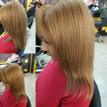 Середній блонд, фото - Парикмахер-универсал Виктория Шинкарук