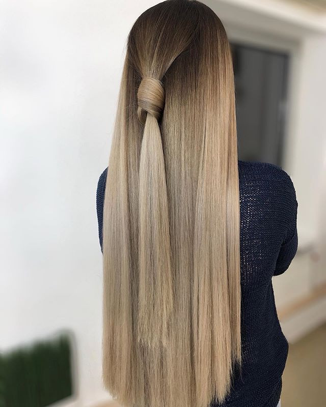 Стрижка на длинные волосы сложное окрашивание блонд, фото - Студия красоты Beauty Lab