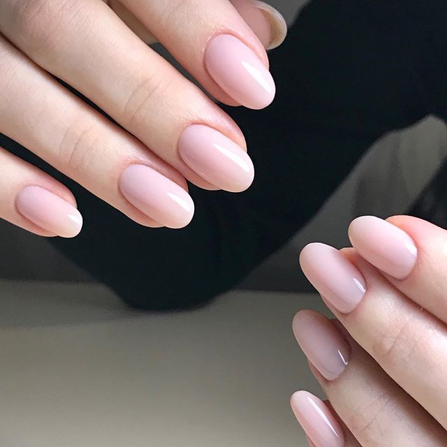 Ніжний манікюр нюдовий рожевий, фото - Нігтьова студія Esthetics Nails