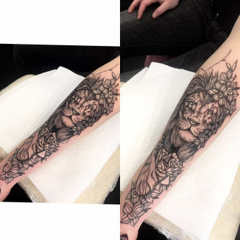 Черно-белая тату
                    Тату мастер Анастасия Боярская Одесса