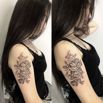 Черно-белая тату
                    Тату мастер Анастасия Боярская Одесса