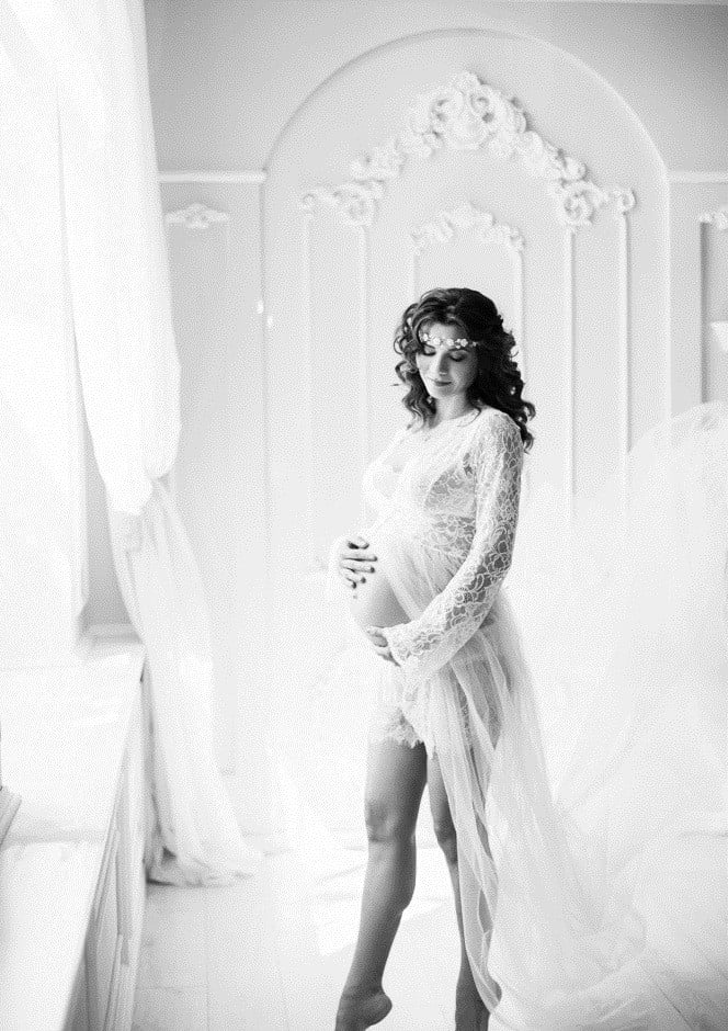 Фотосессия беременности в студии нежная, фото - Фотостудия Favore Studio