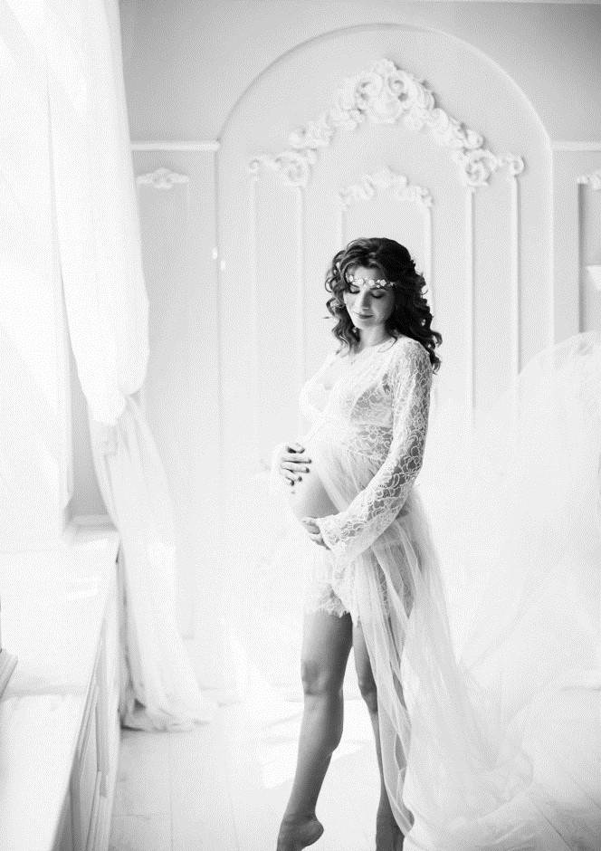 Фотосессия беременности в студии нежная, фото - Фотостудия Favore Studio