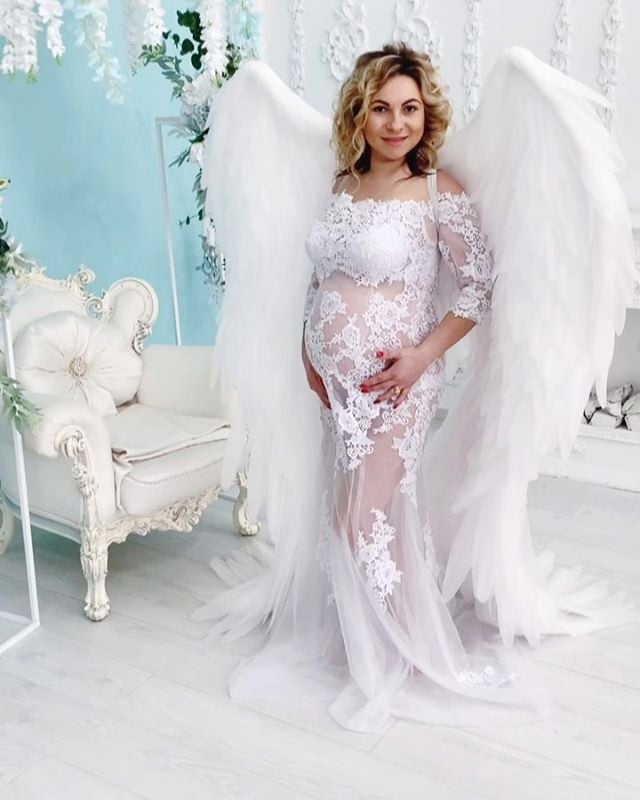 Фотосесія вагітності у студії сукні, фото - Фотостудiя Angel