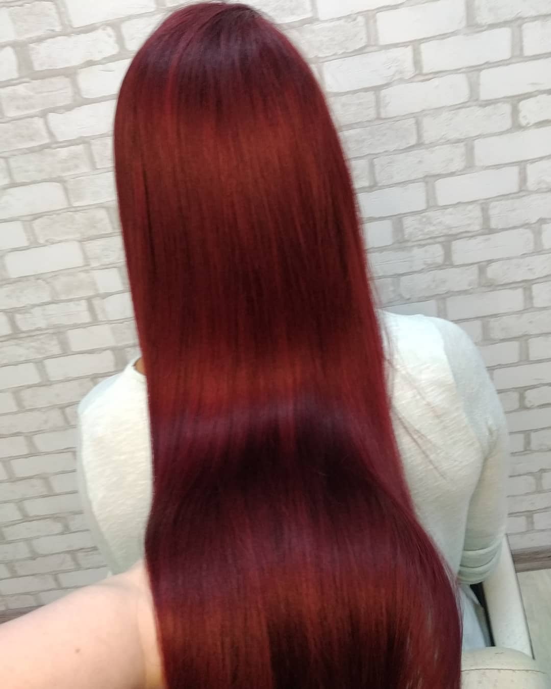 Балаяж колорирование красный цвет волос, фото - Салон красоты Beauty Room Mark Fashion