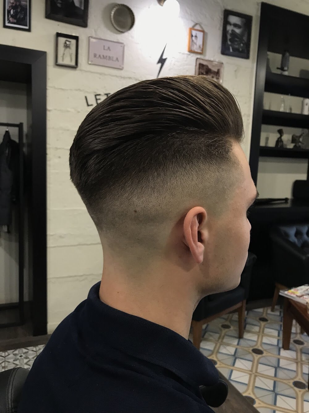 Стрижка undercut с элементом fade, фото - Барбершоп Rumble Barbershop