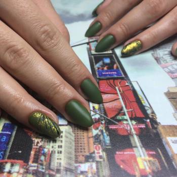 комбинированный маникюр с выравниванием