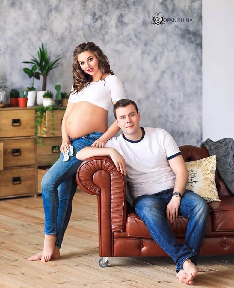 Фотосессия беременности в студии, фото - Фотостудия Cream Photo Studio
