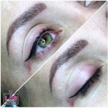 Перманентный макияж век и бровей