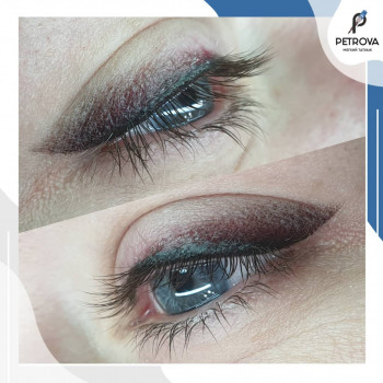 Стрелка с растушевкой
                    Мастер перманентного макияжа Екатерина Петрова Запорожье