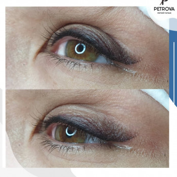 Стрелка с растушевкой
                    Мастер перманентного макияжа Екатерина Петрова Запорожье