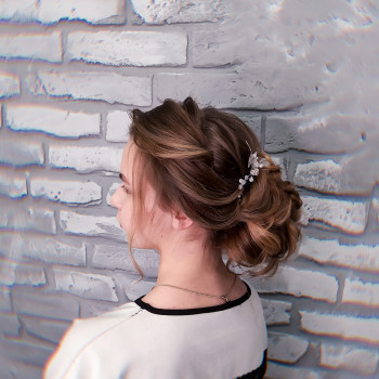 Низкий пучок, фото - Візажист Катерина Петраченко