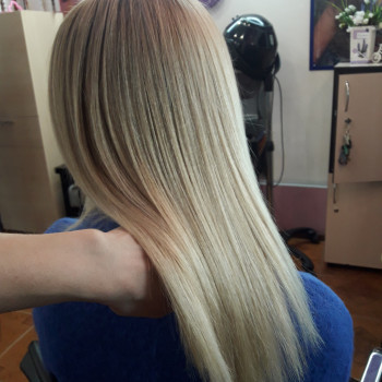 Сложное окрашивание блонд холодный, фото - Парикмахер-колорист Юлия Кучерявая