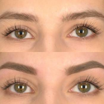 Пудровые брови.