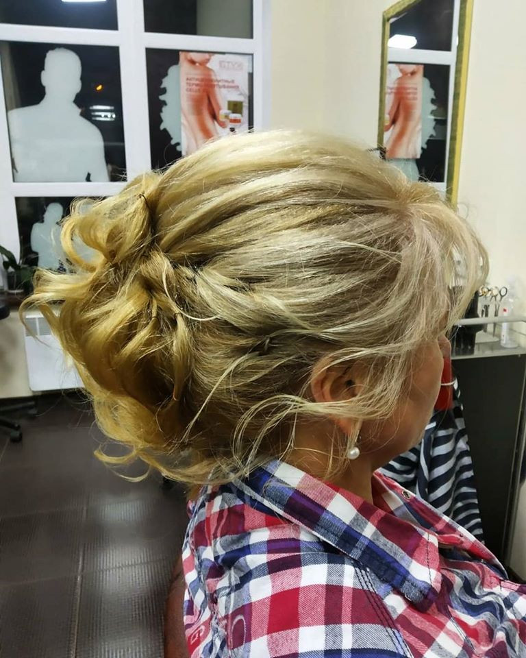 Укладка блонд светлые волосы, фото - Студия красоты L'abeille beauty space