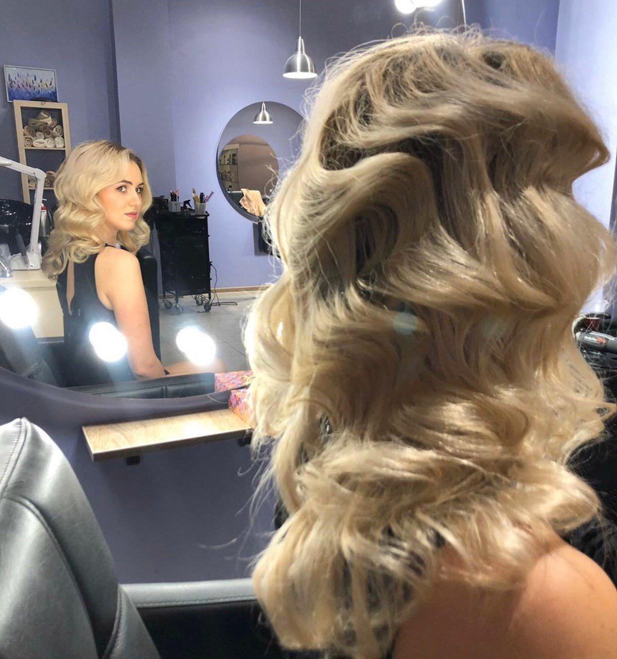 Укладка волос на длинные волосы блонд, фото - Студия красоты Sky Beauty Room