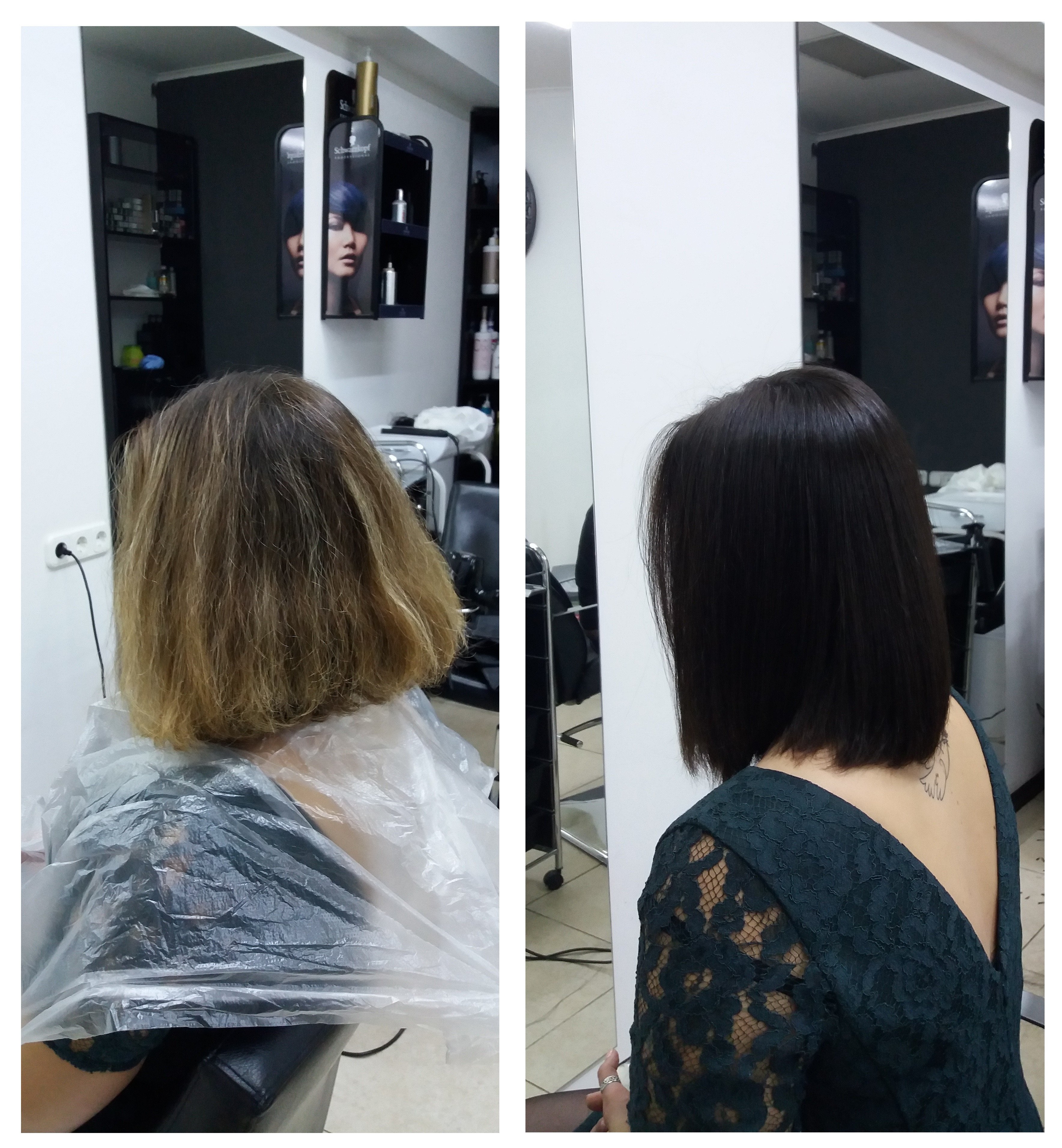 Черные волосы темный цвет волос темные, фото - Парикмахер Вячеслав Бондаренко