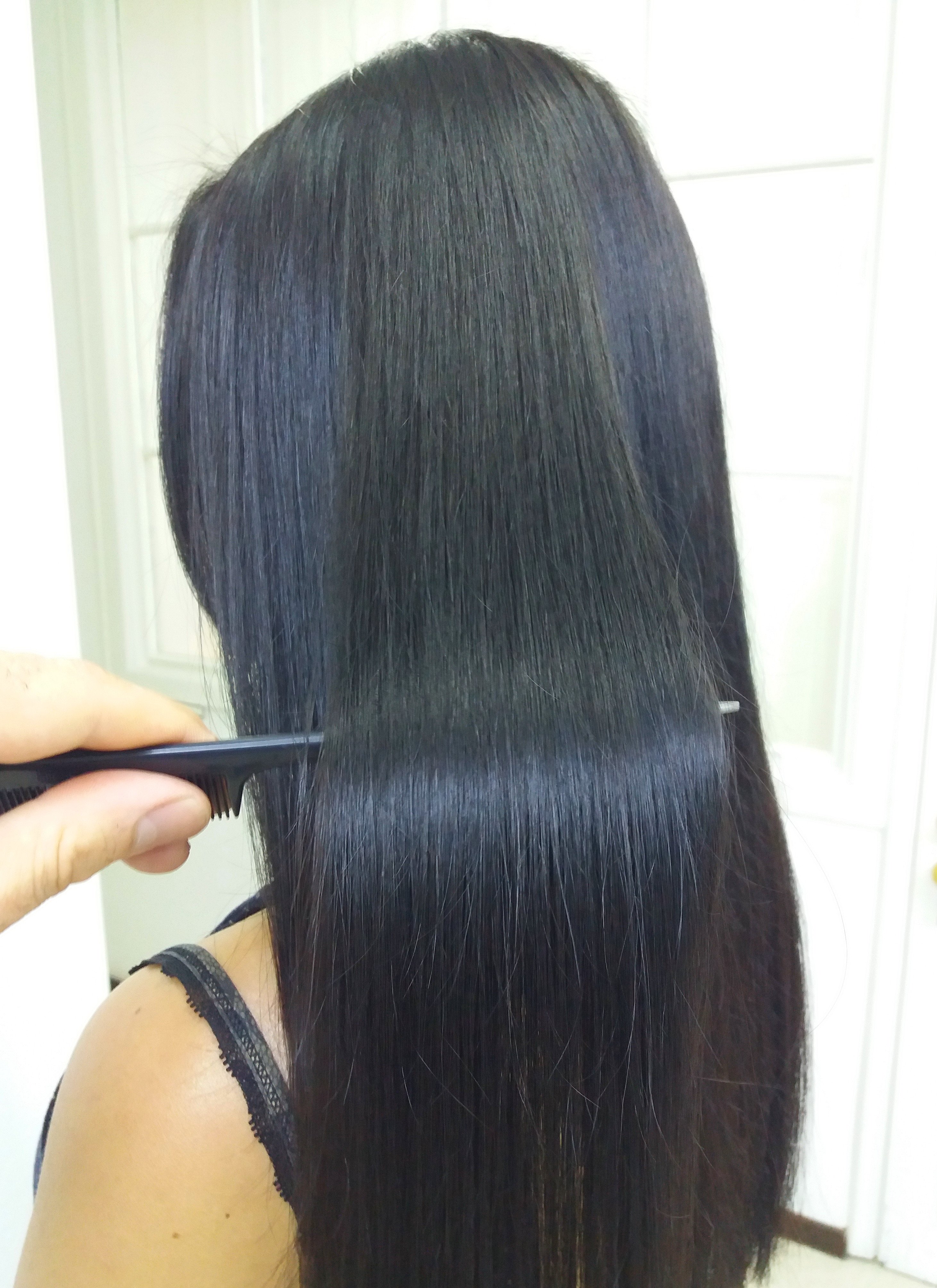 Черные волосы синий цвет волос темный, фото - Парикмахер Вячеслав Бондаренко