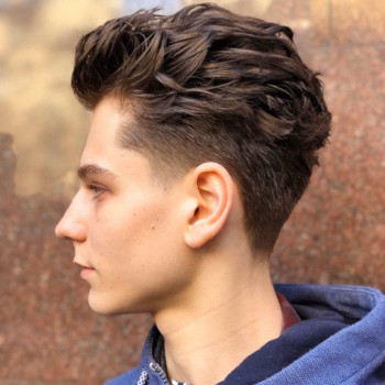 Чоловіча стрижка британка ножицями, фото - Барбершоп Bar.t Barbershop